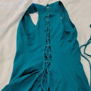 Melodia turquois long tie back top medium